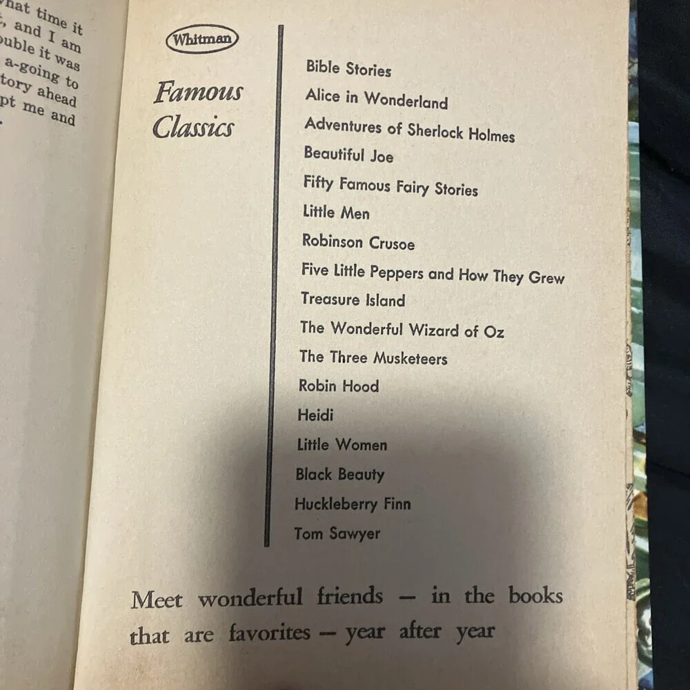 Mark Twain Vintage 1955 Adventures of Huckleberry Finn Book -Whitman Publishing-